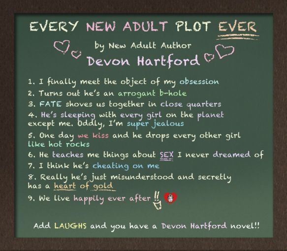 Every New Adult Plot EVER by Devon Hartford